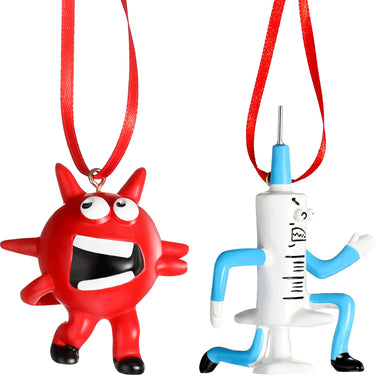 2 Pieces 2021 Christmas Ornament Christmas Tree Decorations Xmas Hanging Pendant Memorial Ornament Decorative Personalized Ornaments for Holiday Christmas Fireplace Mantel Wreath Supplies